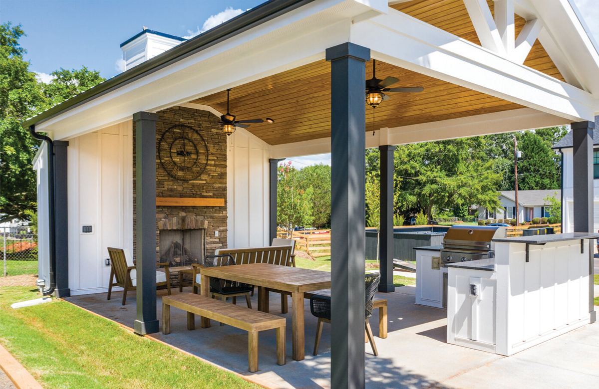 outdoor cabana and grill